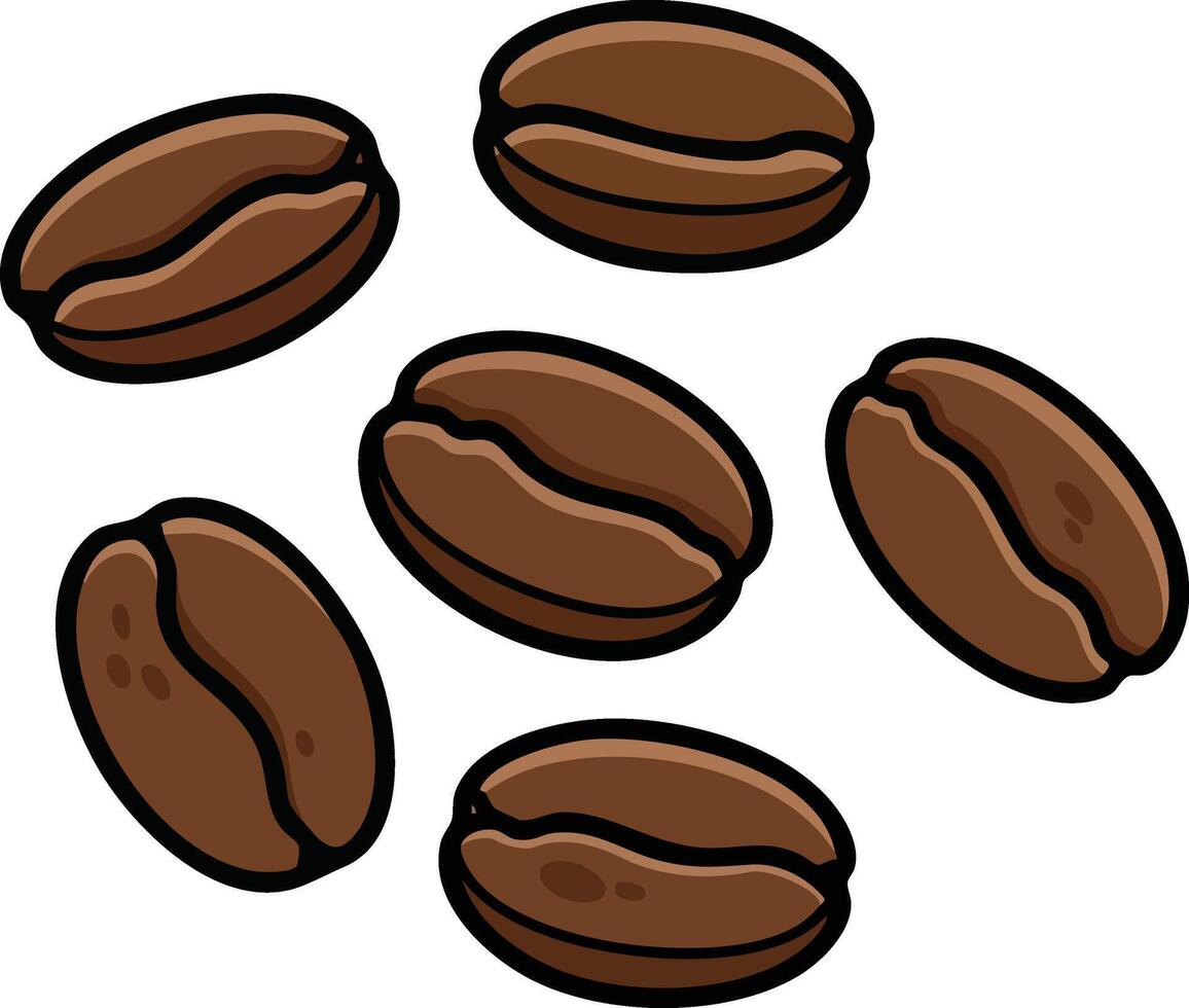 Coffee Beans Roasted Fresh Aromatic vector