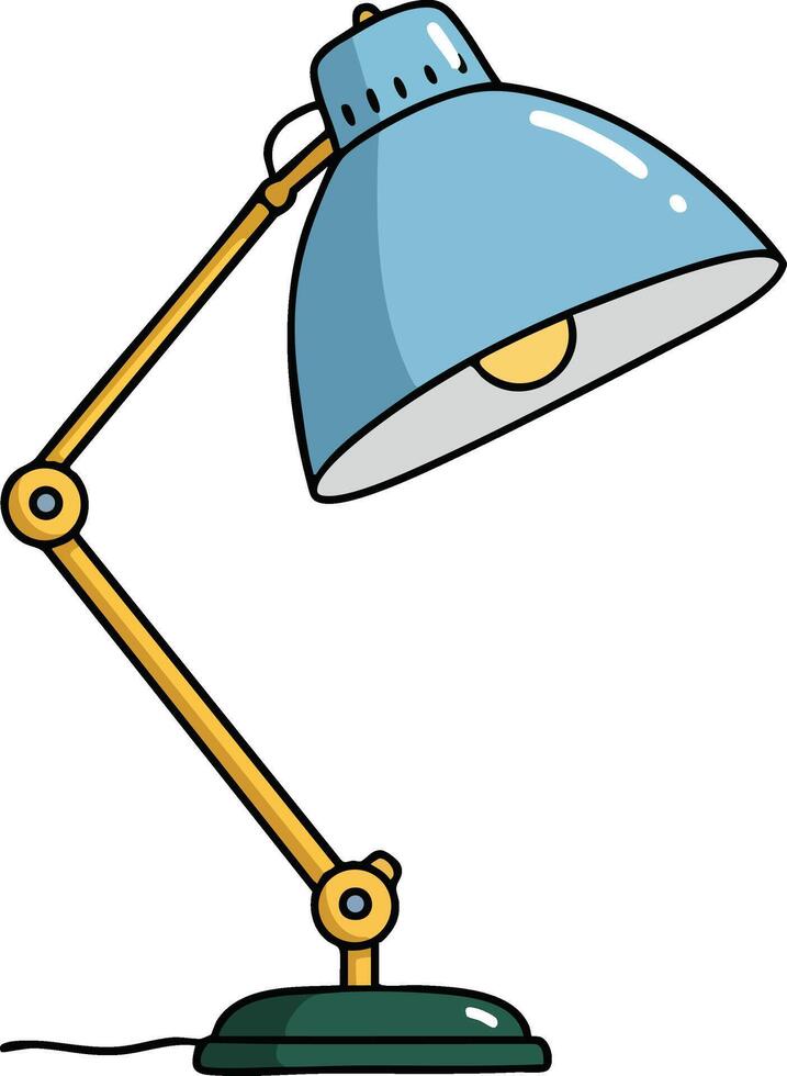 Blue Desk Lamp Clipart vector