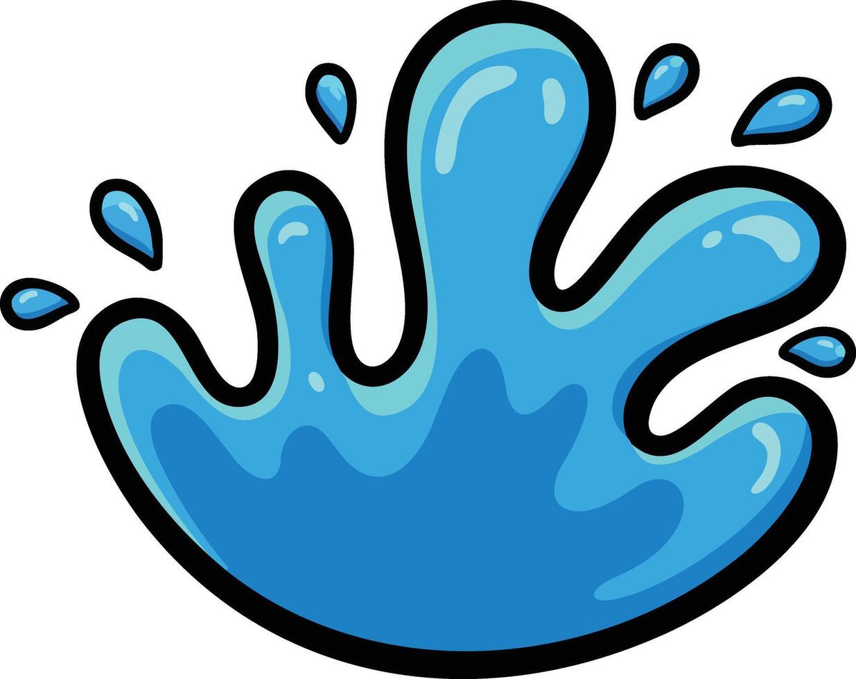 Cartoon Water Splash Image vector