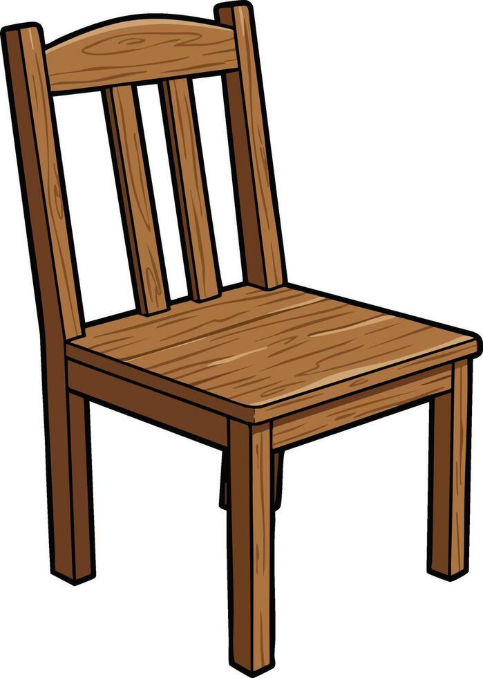 Wooden Chair Illustration Clipart Image vector