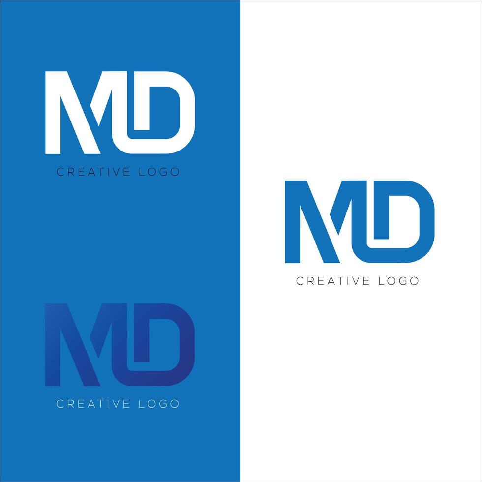 MD logo design vector