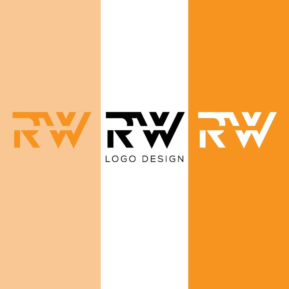 RW initial logo design vector