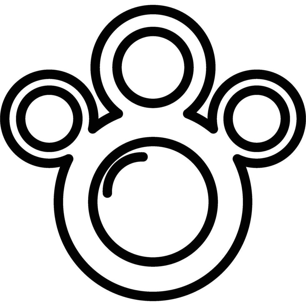 Cute Footprint Icon Outline Icon vector
