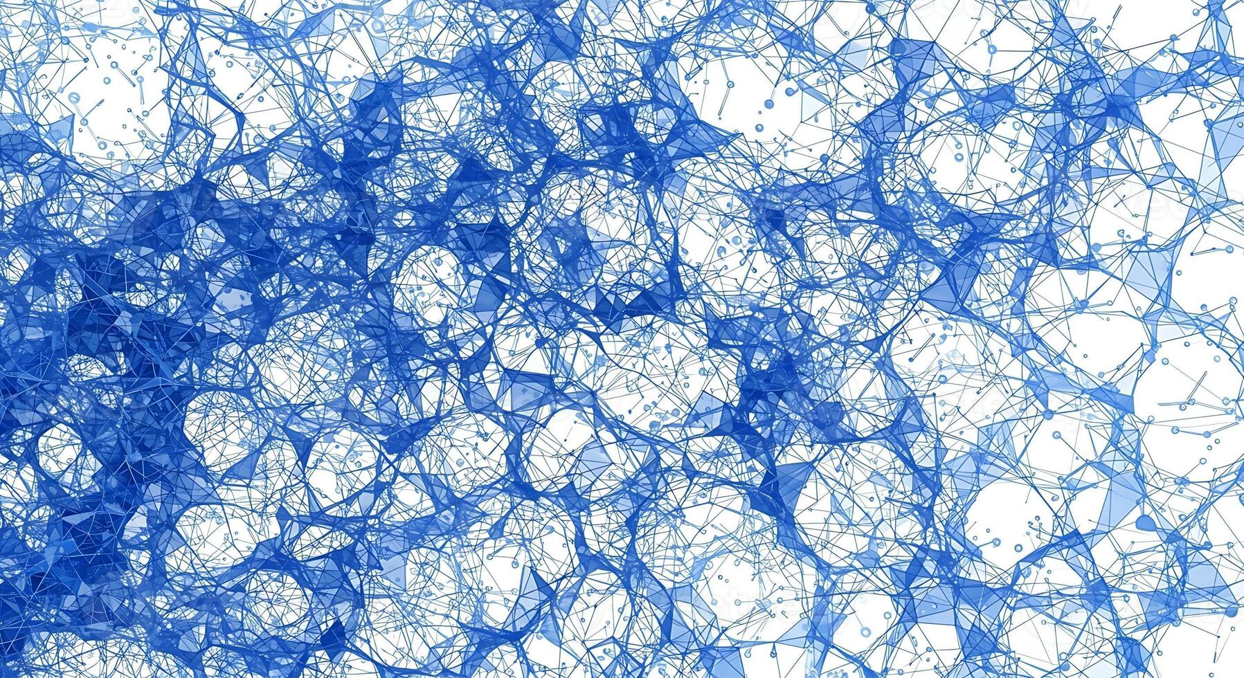 A blue and white abstract pattern of dots photo