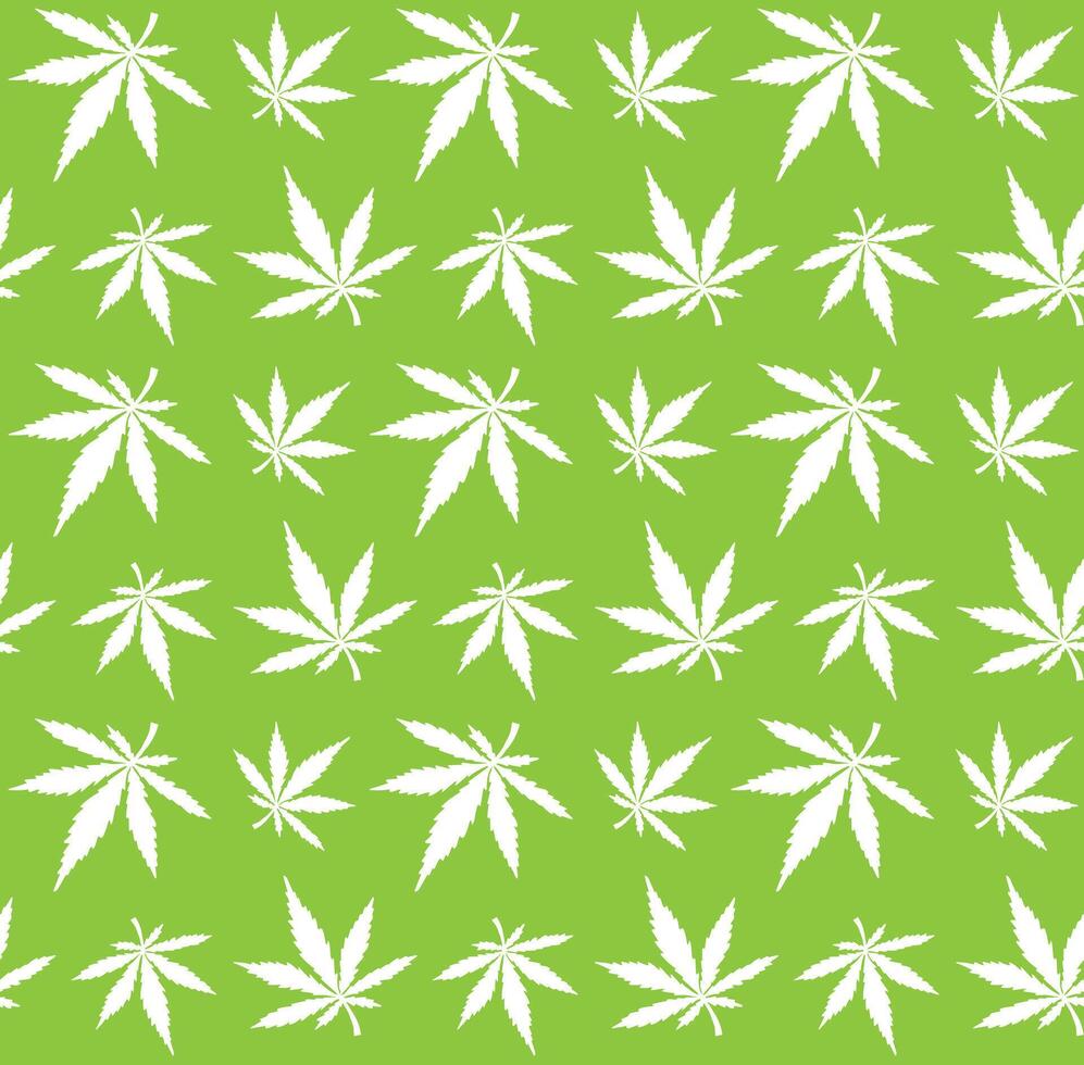 Seamless pattern of hand drawn doodle sketch hemp cannabis isolated vector