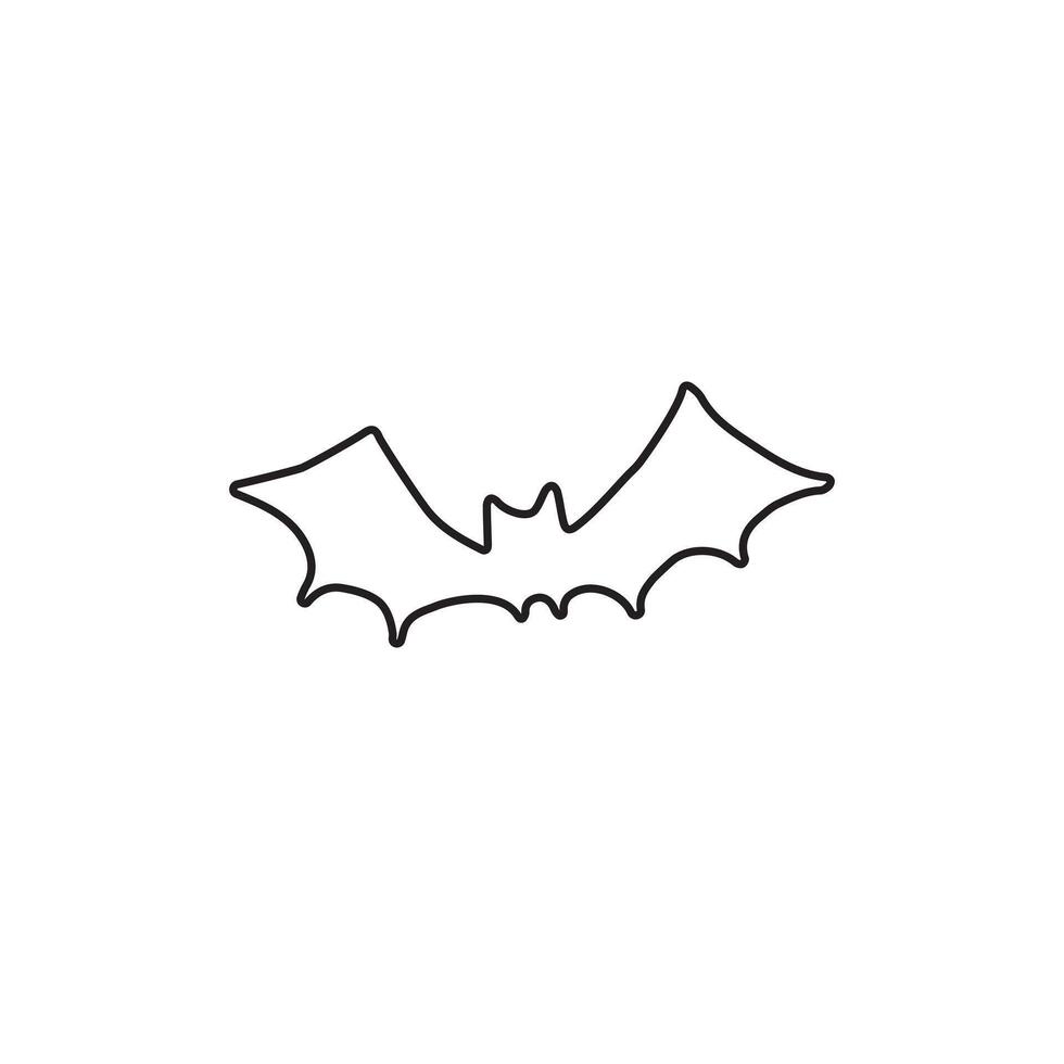 Hand drawn doodle sketch bat isolated on white vector