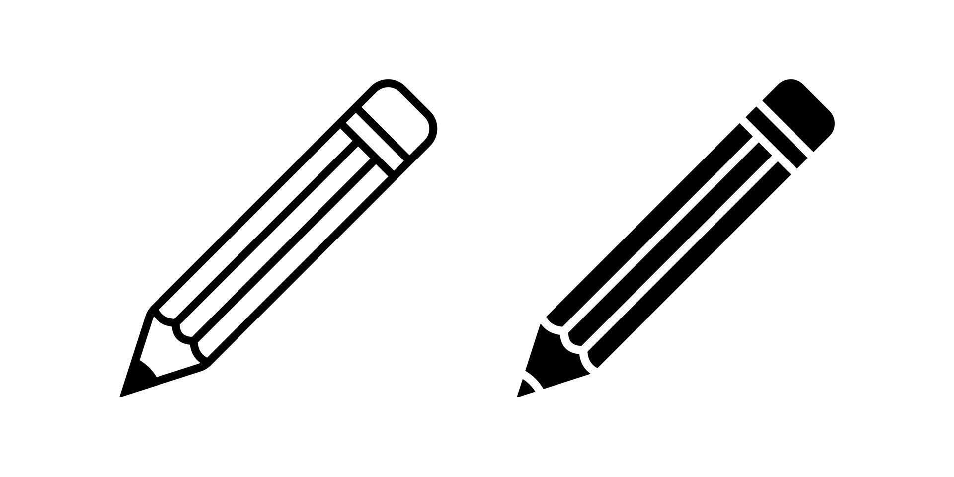 Pencil icon set.for mobile concept and web design. illustration on white background vector