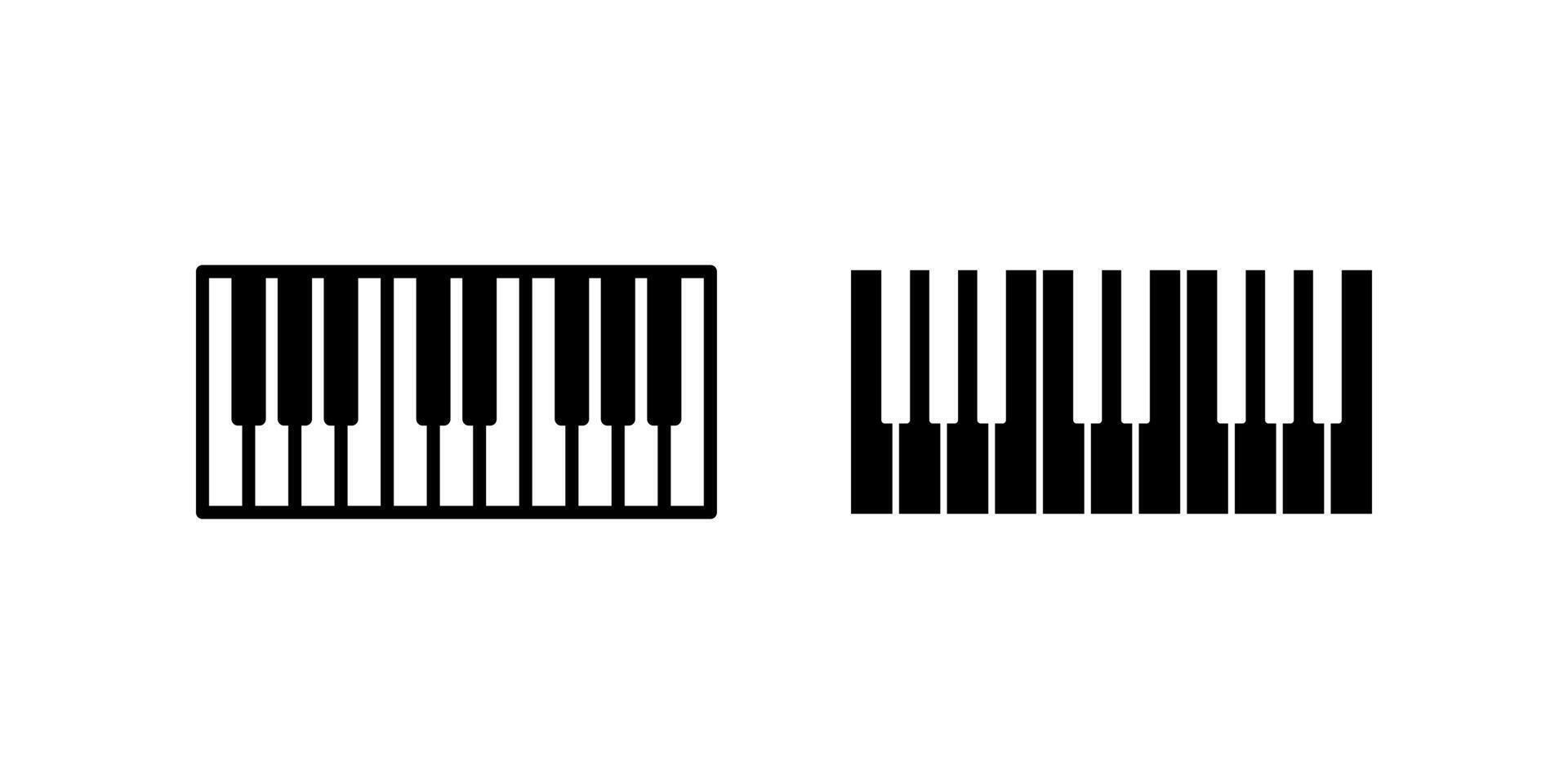 Set of Piano icons. for mobile concept and web design. illustration on white background vector