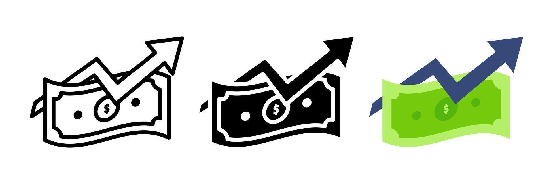 financial icon set.for mobile concept and web design on white background vector