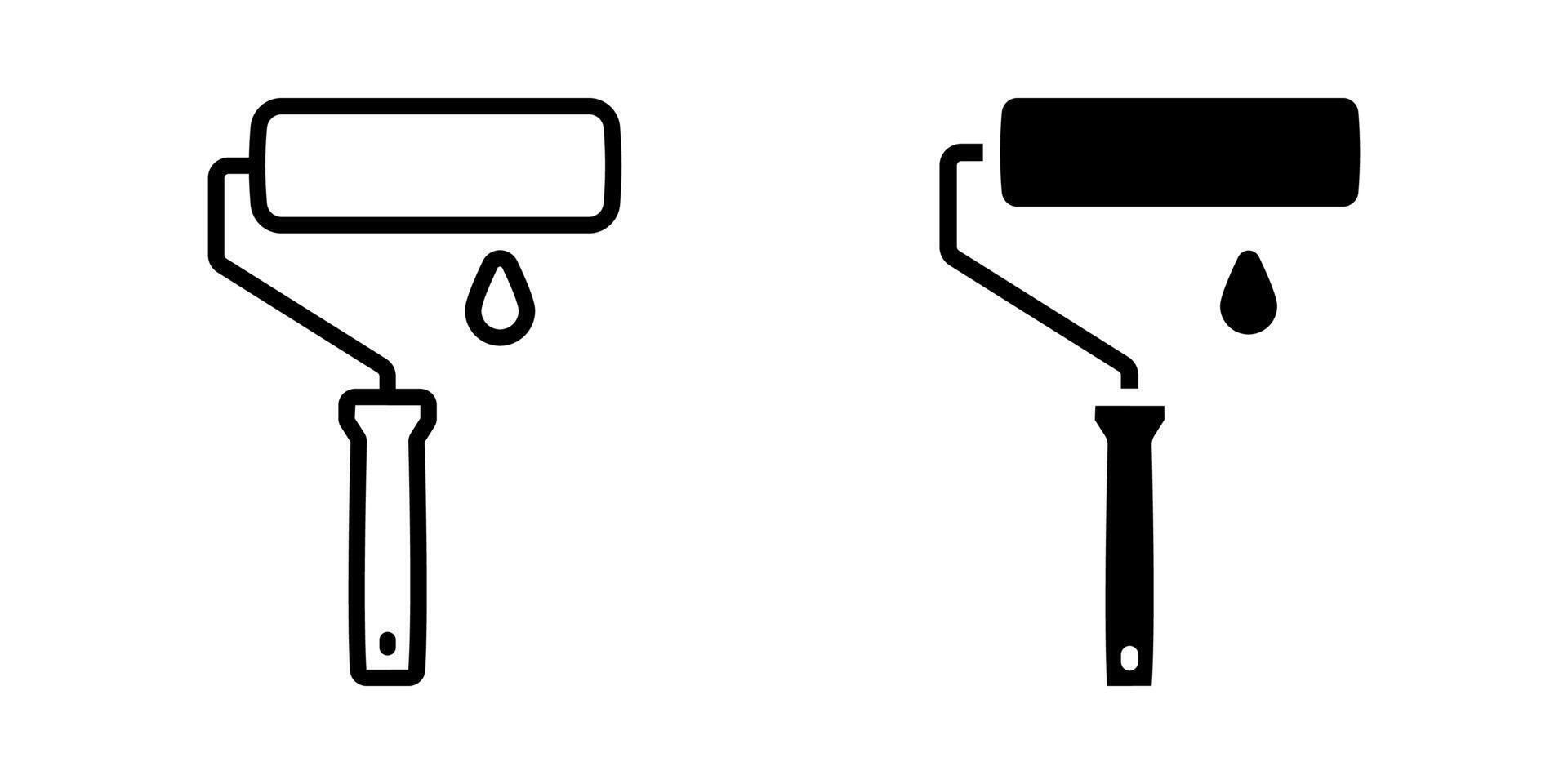Paint Roller icon set. for mobile concept and web design. illustration vector