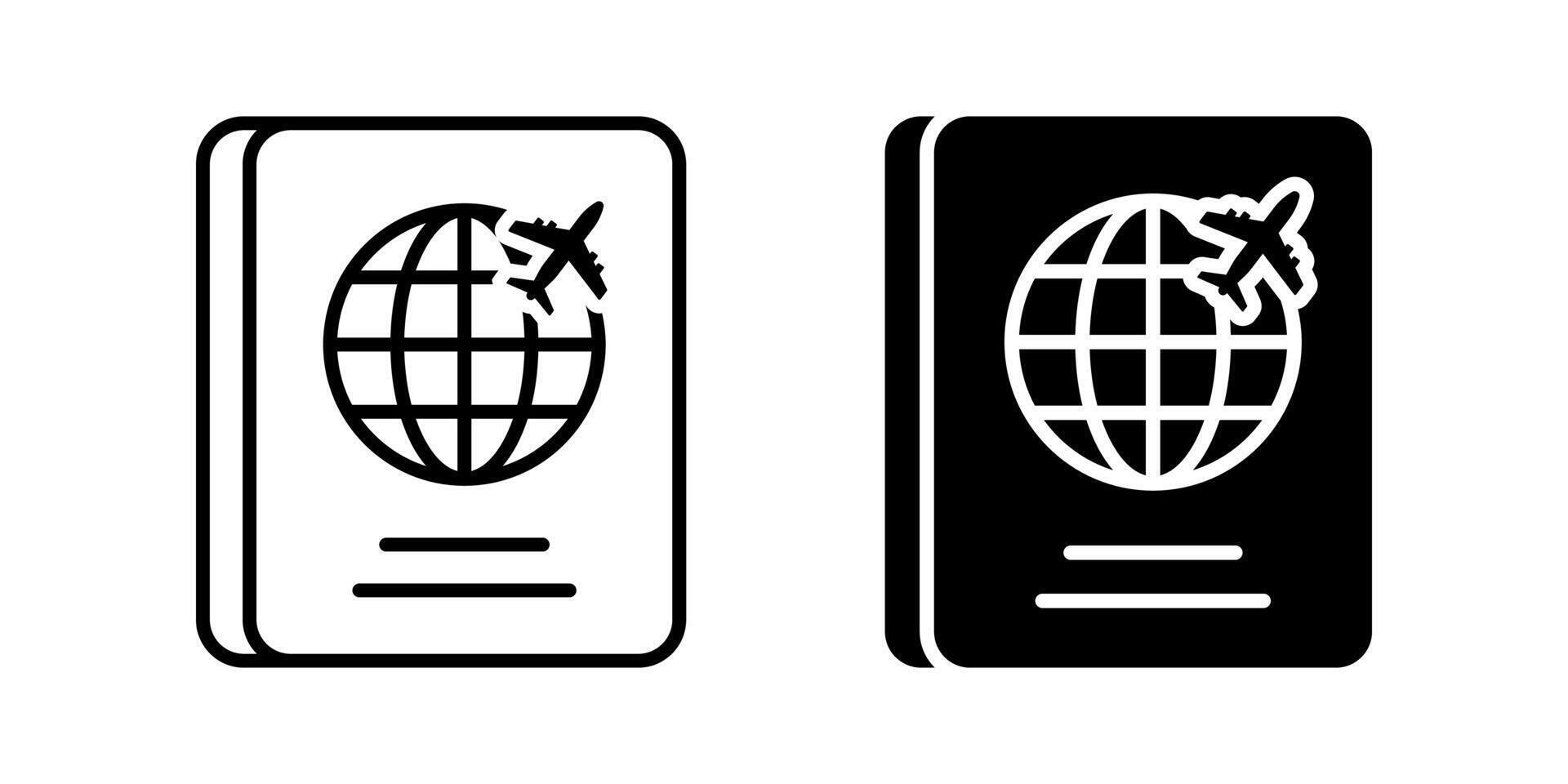 Passport icon set. for mobile concept and web design. illustration vector