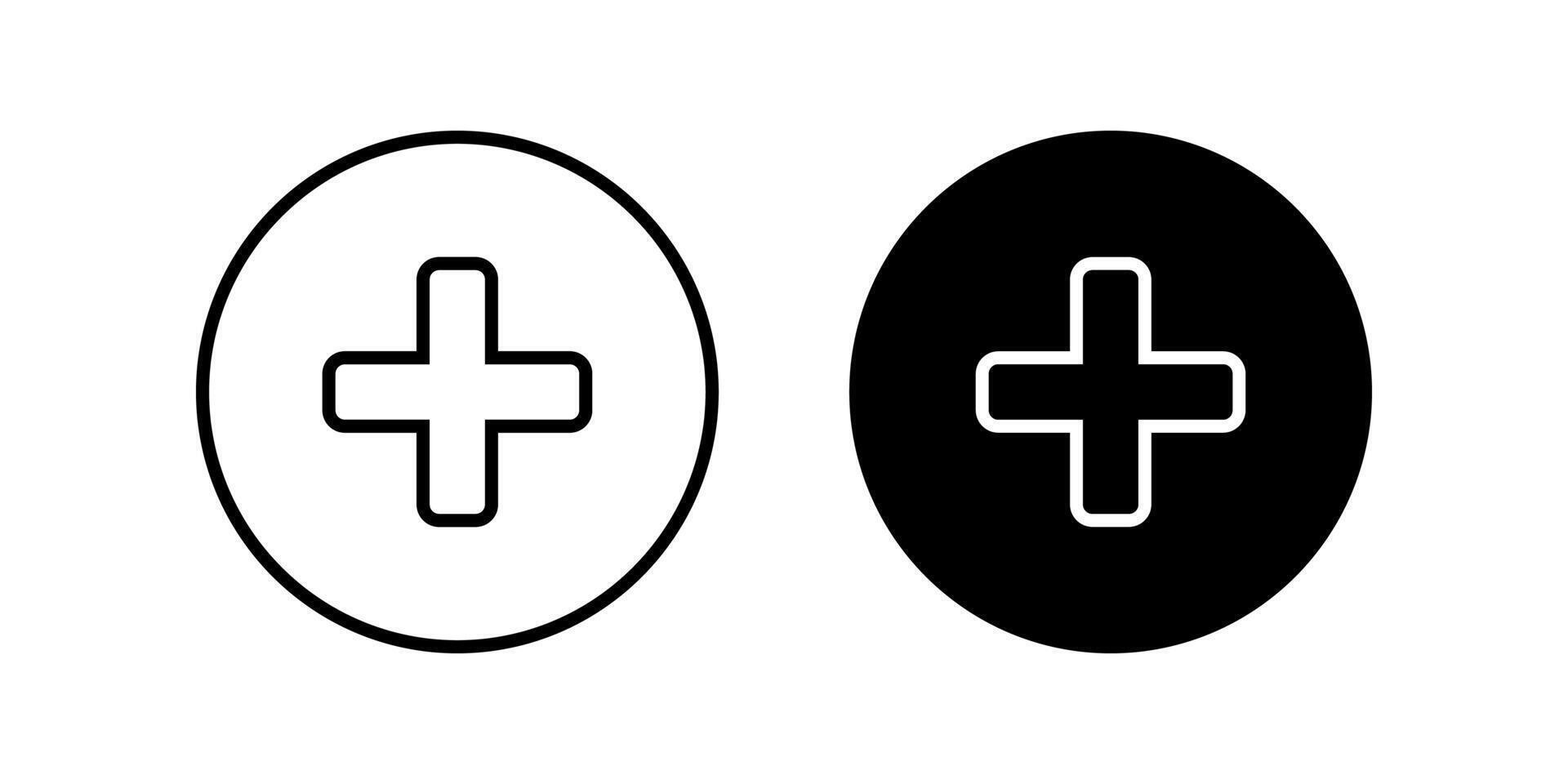 Plus icon. for mobile concept and web design. illustration vector