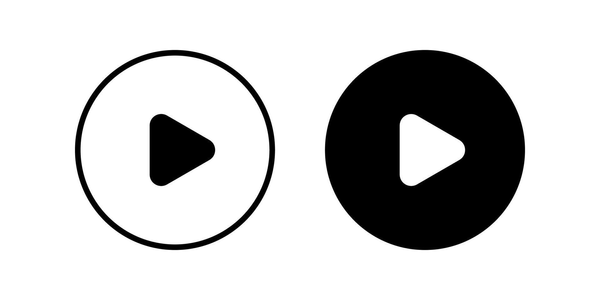 Play Button icon set. for mobile concept and web design. illustration vector