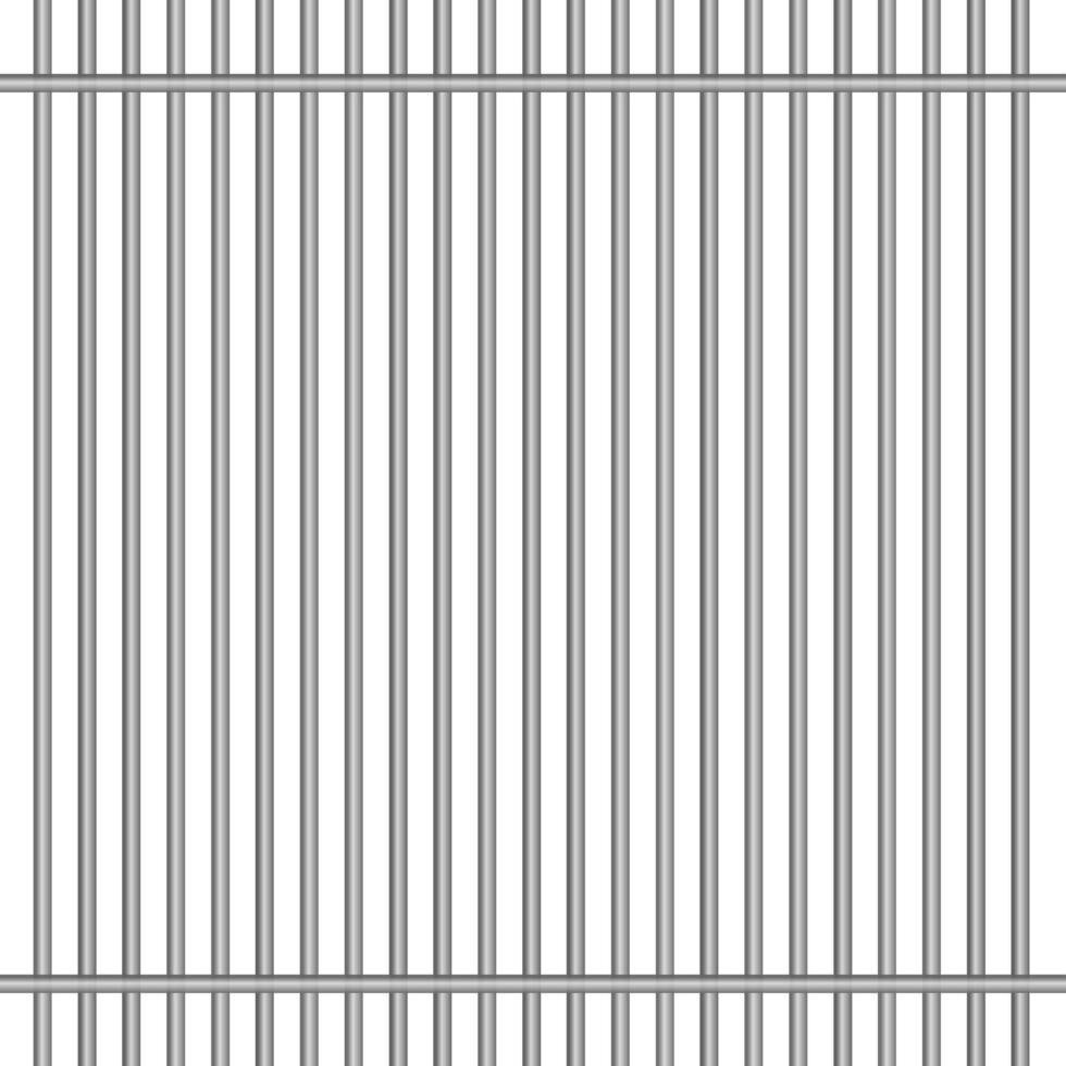Realistic prison metal bars. Prison fence jail. Iron jail cage. Template design for criminal or sentence. illustration vector