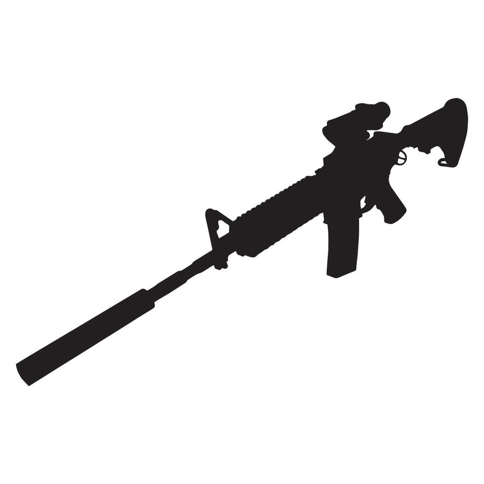 An Assault Rifle Silhouette for Snipers vector