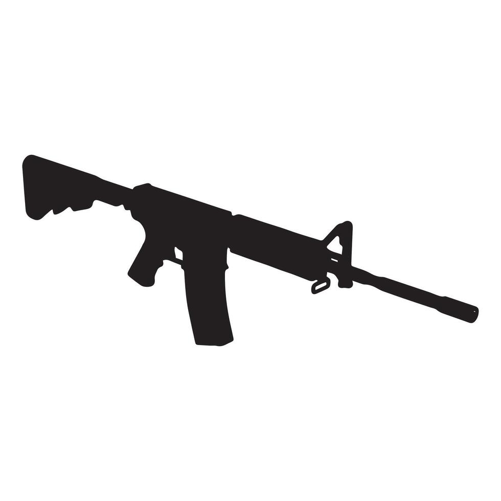 A Sniper Assault Rifle Silhouette vector