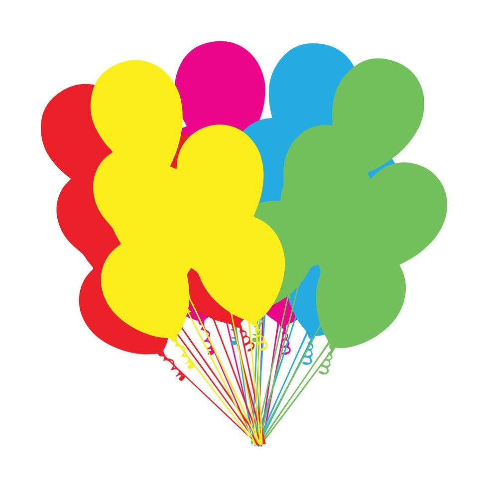 A bunch of balloons with different colors vector