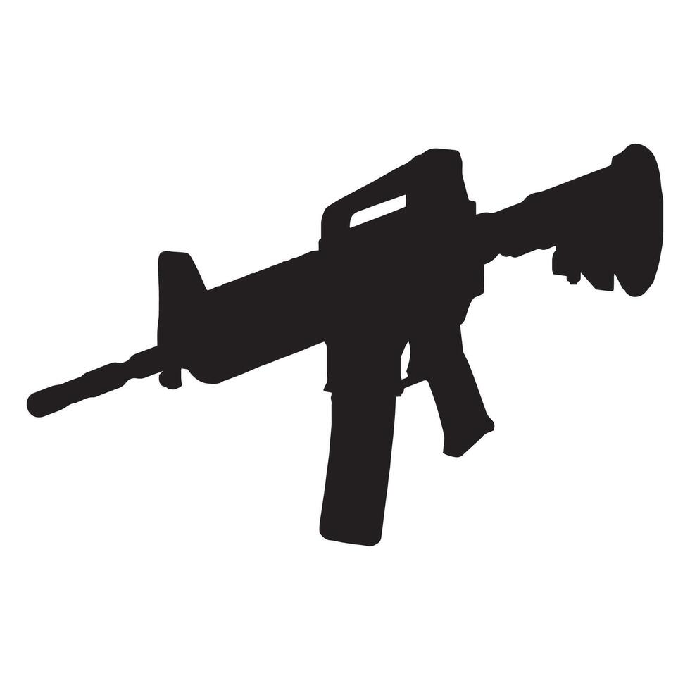 A Sniper Assault Rifle Silhouette Submachine Gun vector