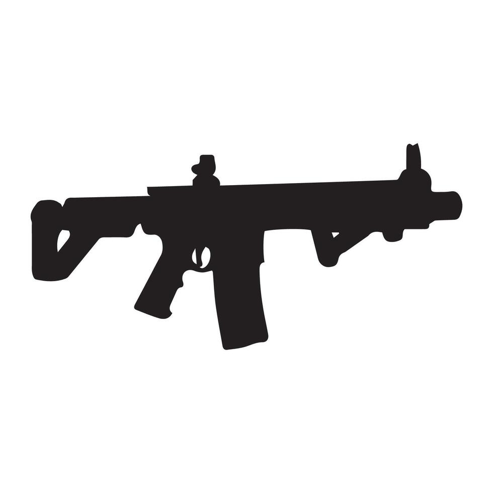 An image of a gun on a white background vector