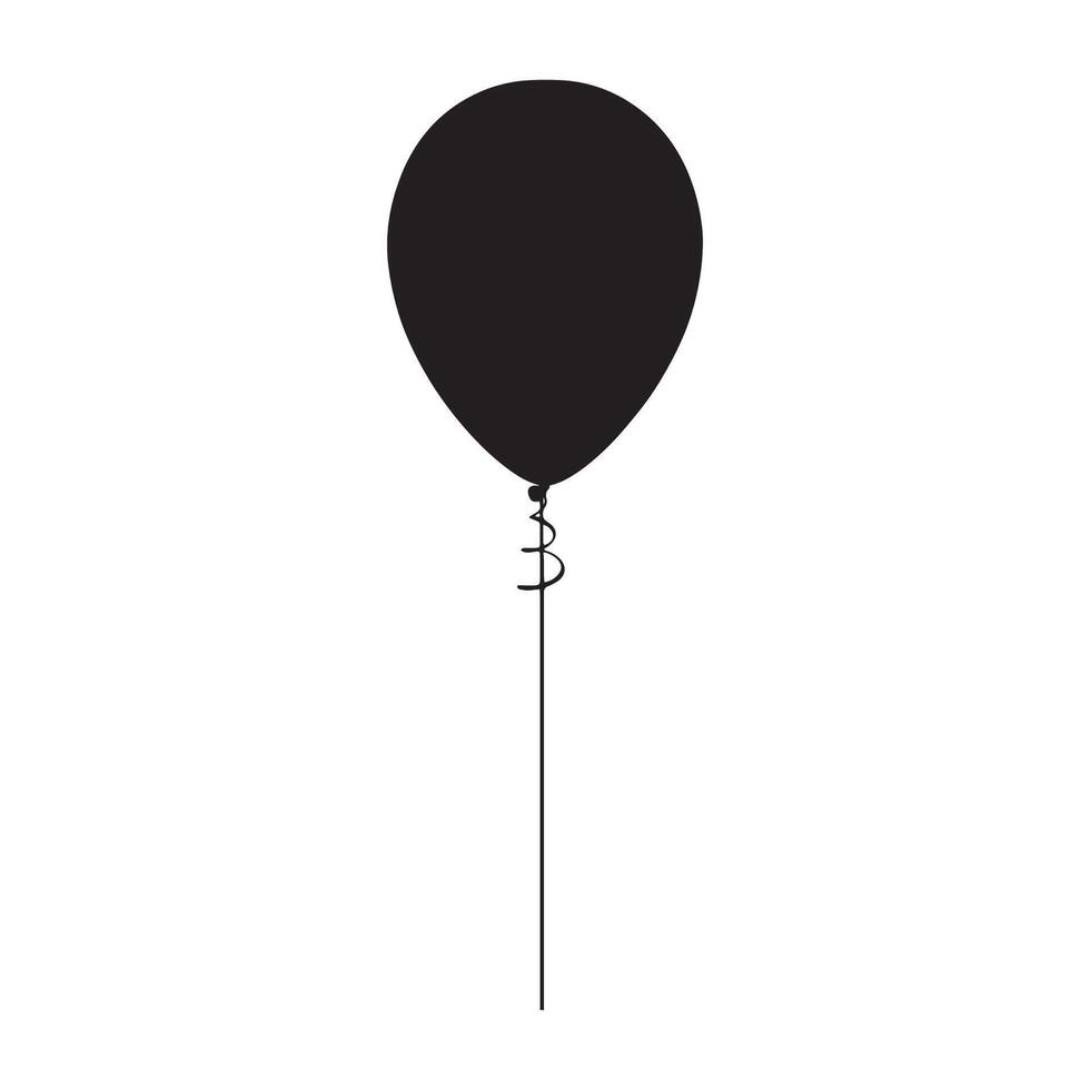 A black balloon with a white background vector