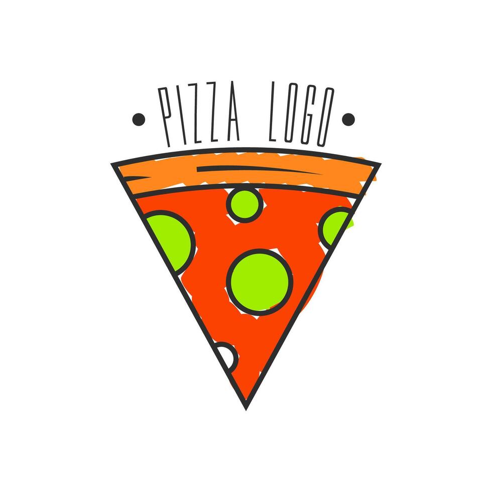 Pizza paperoni brand logo design template vector