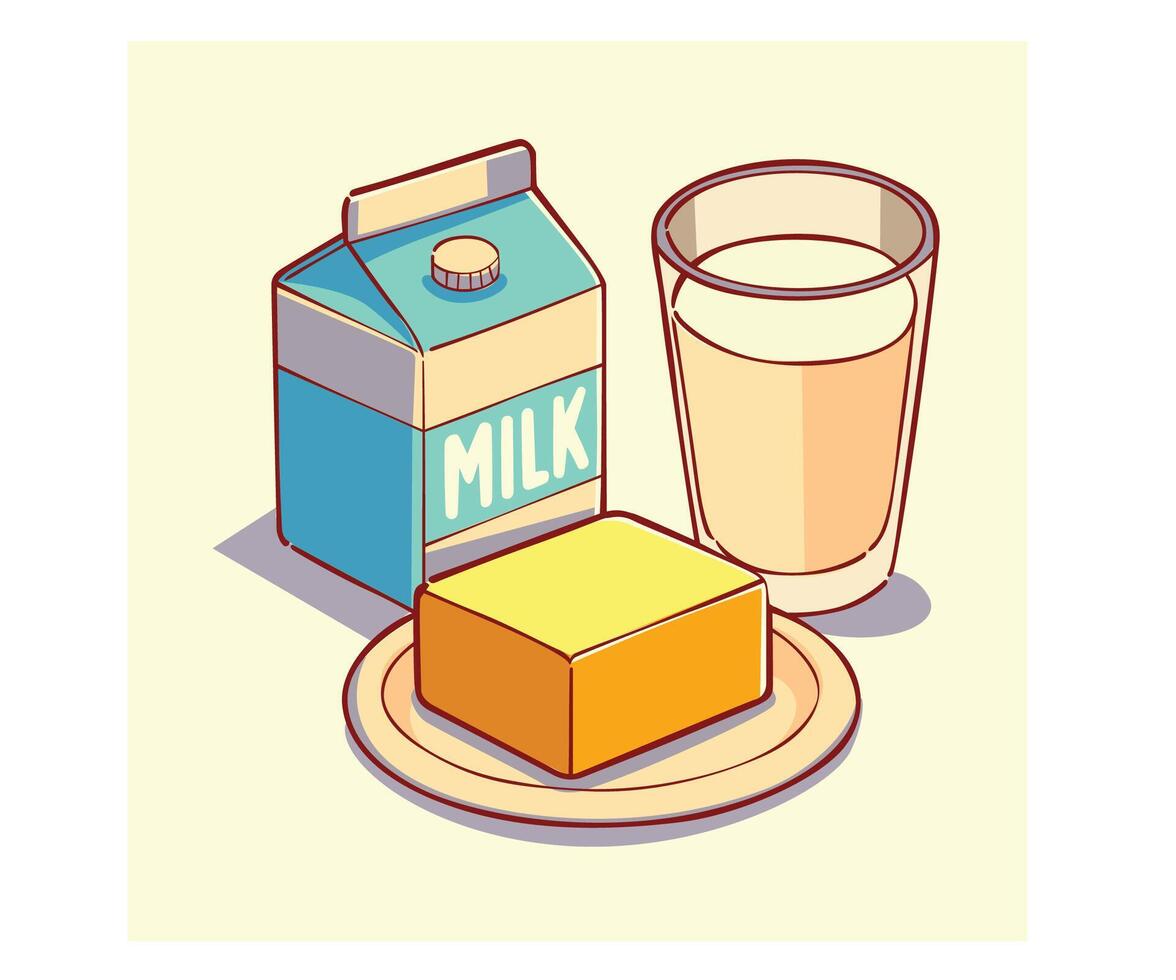 Dairy Products Still Life vector