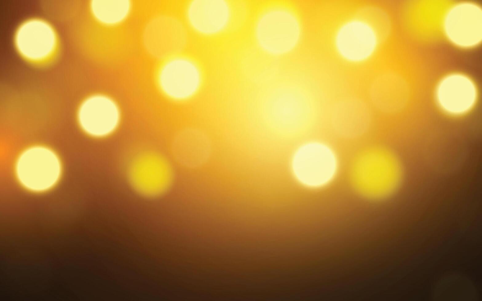 Golden Warm Bokeh Background with Glowing Light. Soft Defocused Abstract Scene for Festive and Elegant Design, Background decoration vector