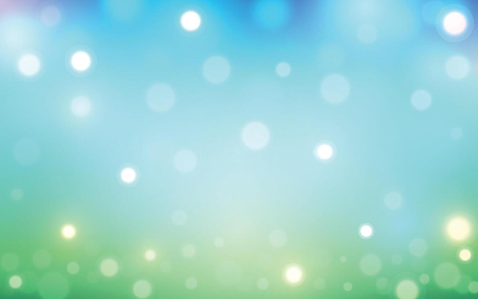Fresh Aqua Bokeh Background Soft green-blue blurred lights in a dreamy and clean composition. Backgrounds decoration vector