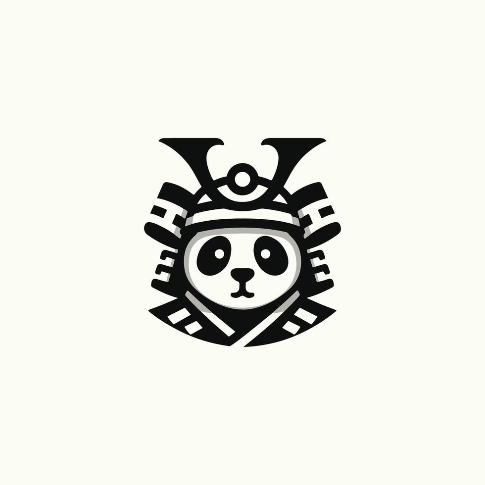 Samurai Panda Logo vector