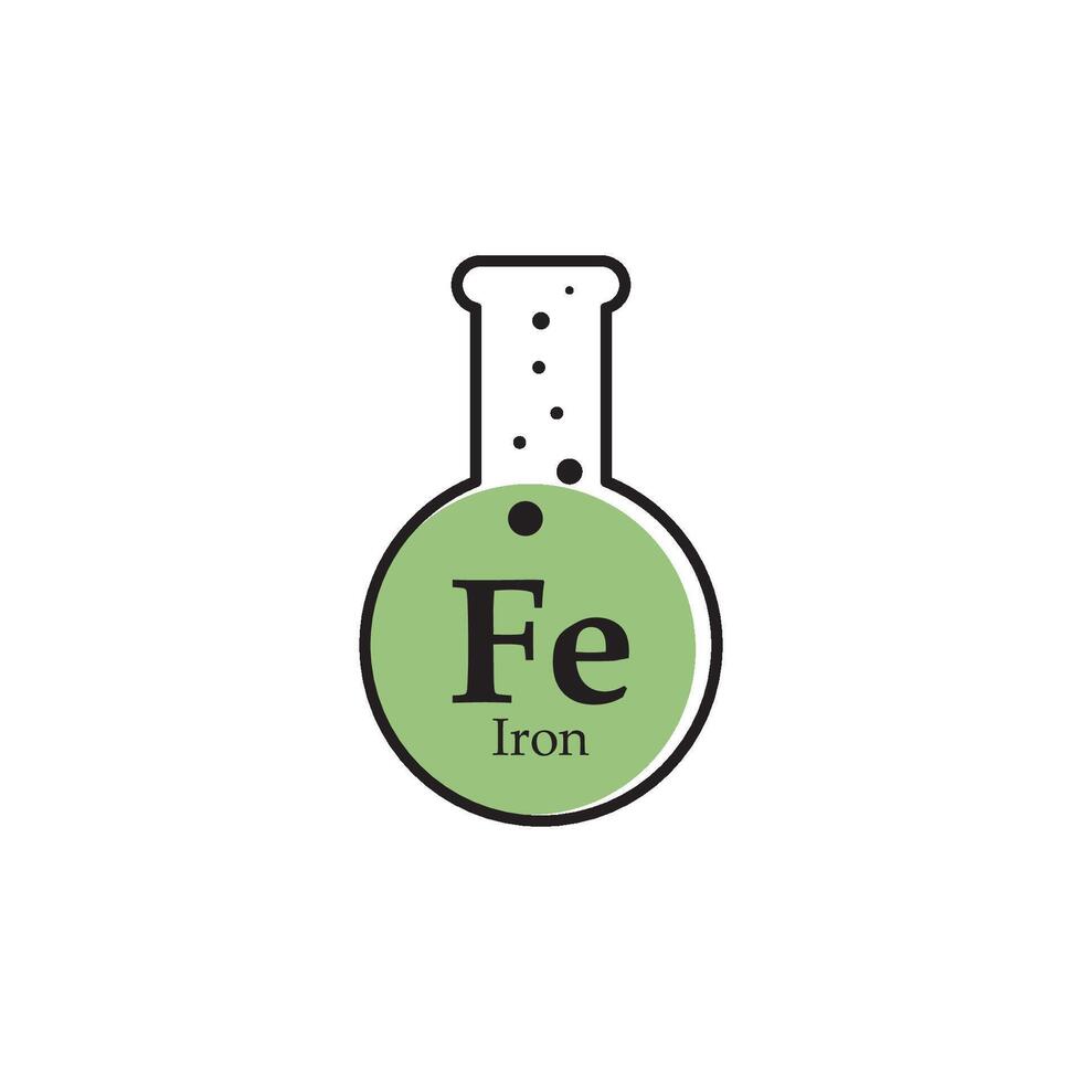 element iron symbol vector