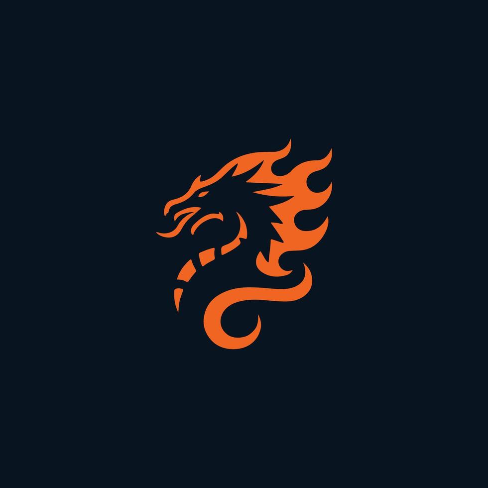 Dragon Flame Logo vector