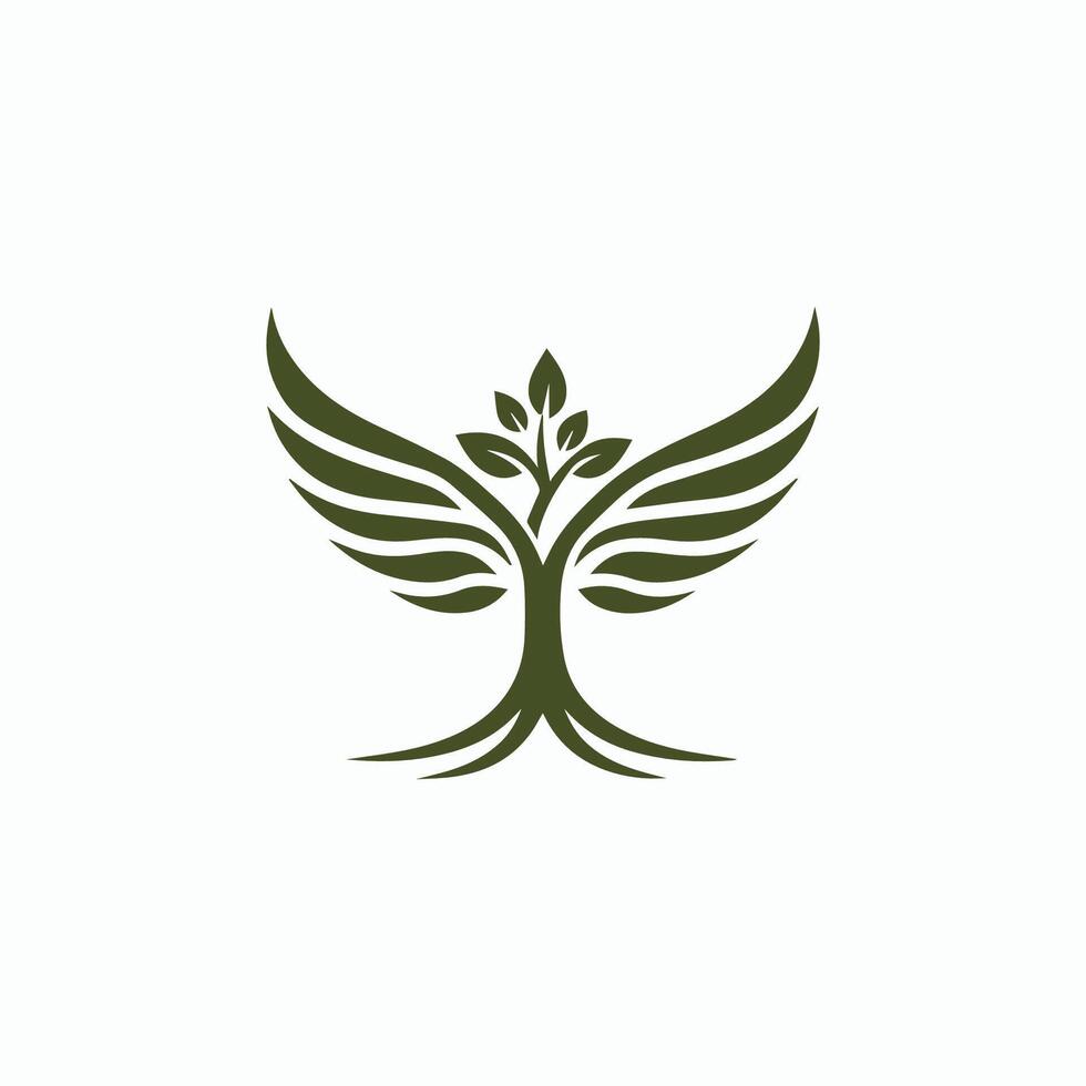 Wings Tree Logo vector