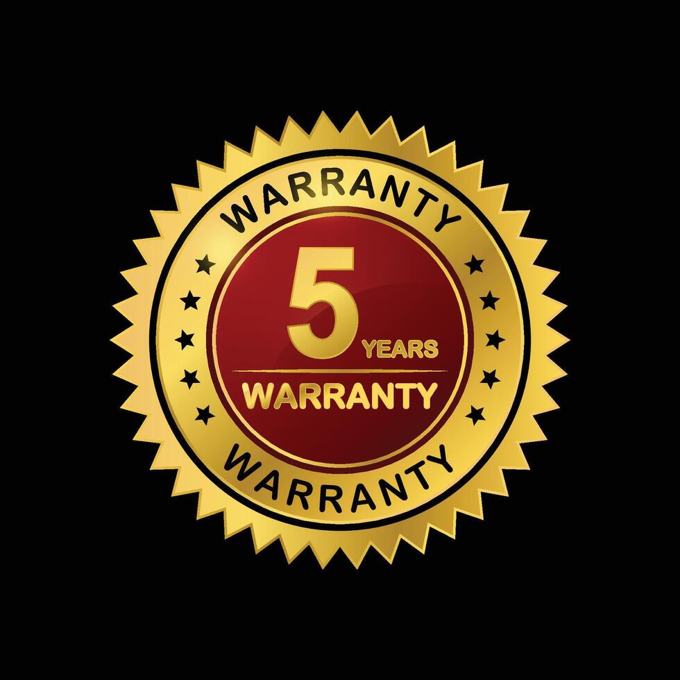 5 Year Warranty design illustrations vector