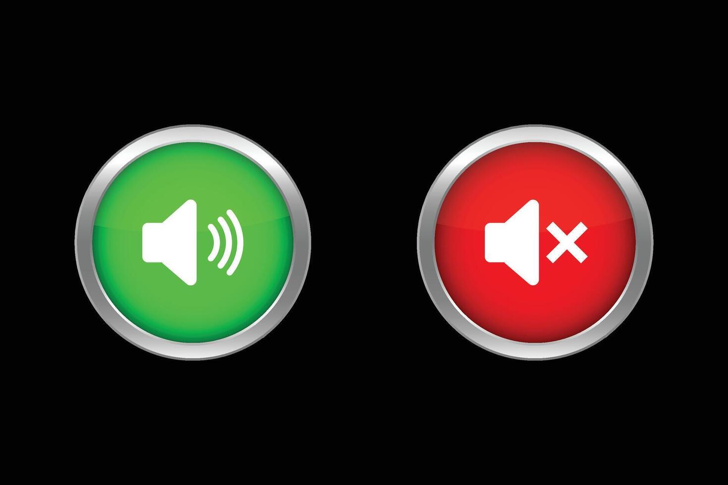 sound on and off design vector