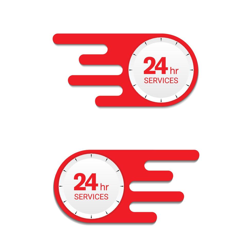 24 Hour Emergency Service illustrations vector