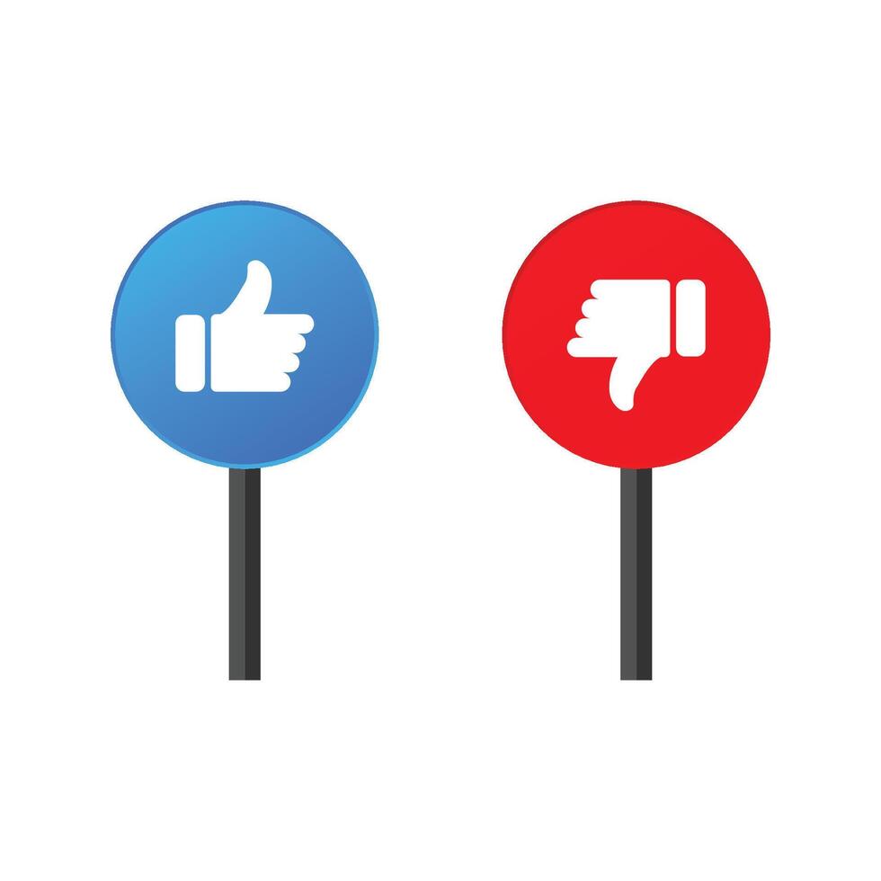 like and dislike design illustrations vector