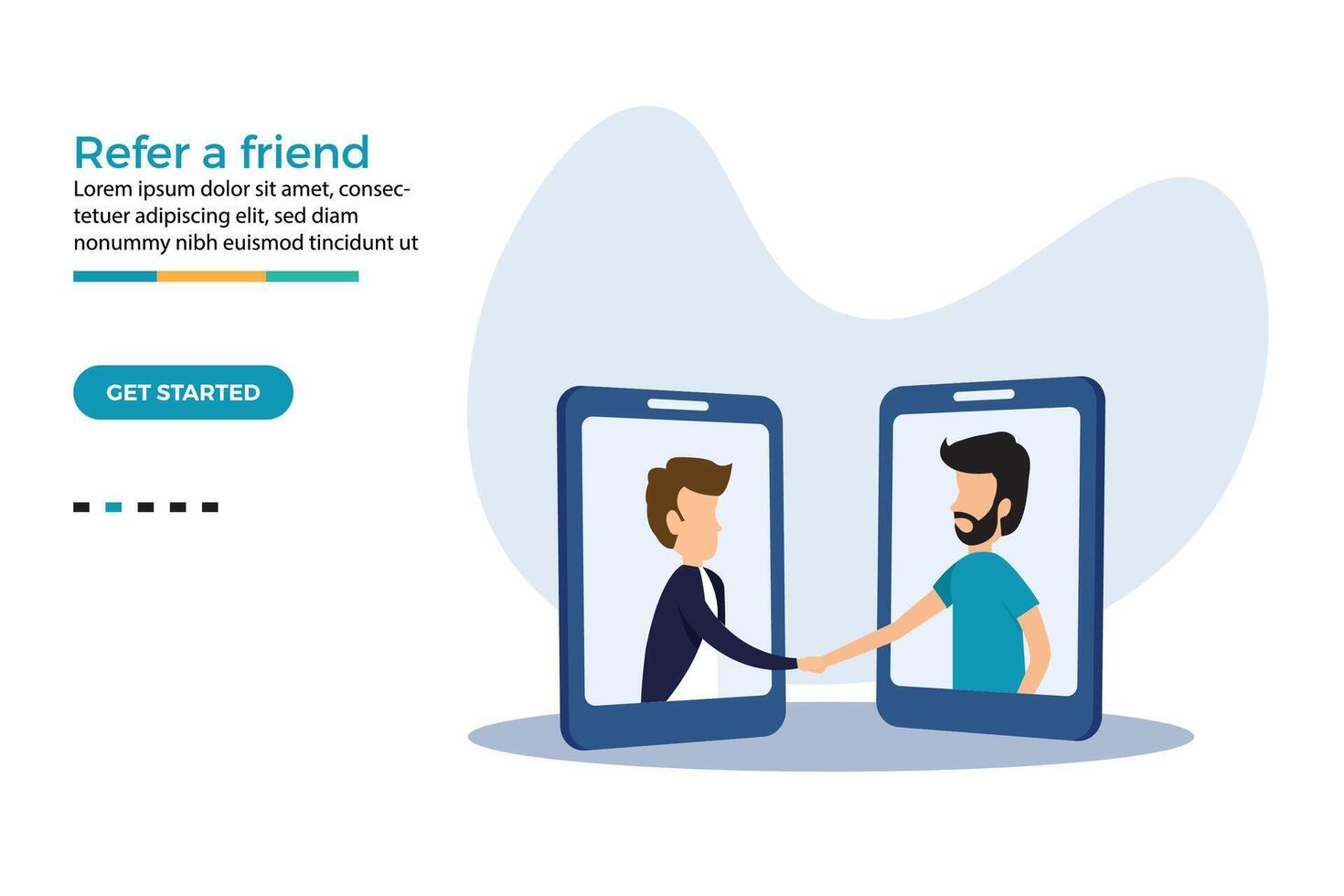referral program marketing illustration icon vector