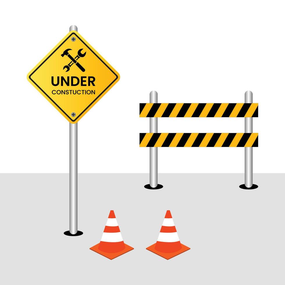 under construction design vector