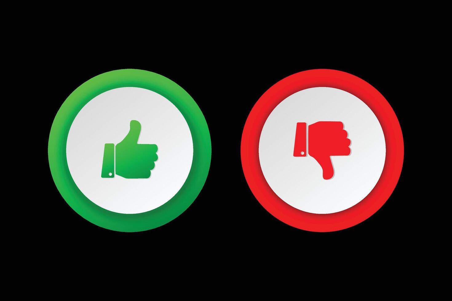 like and dislike icon design vector