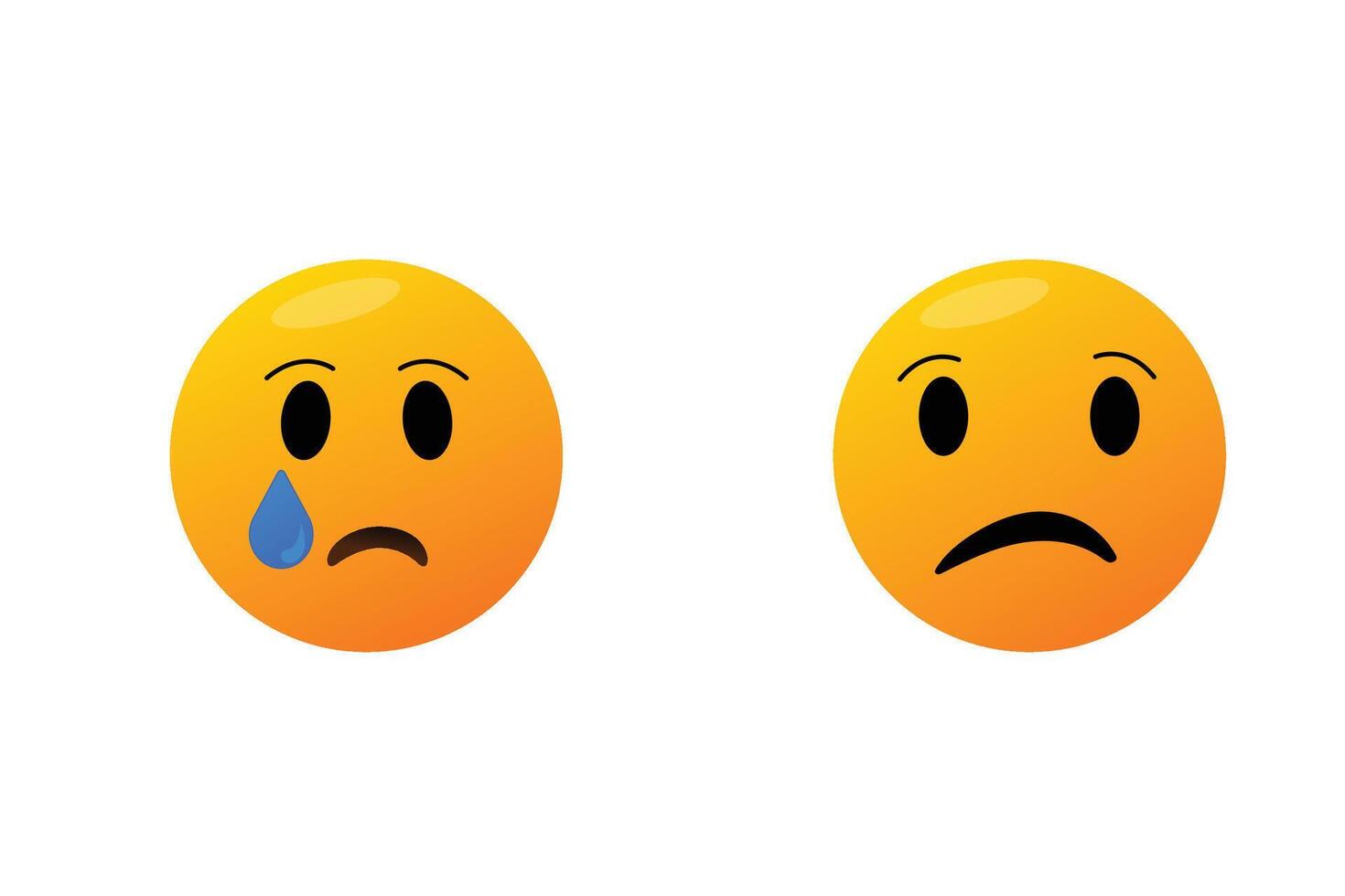 earful Sad Emoji Des vector