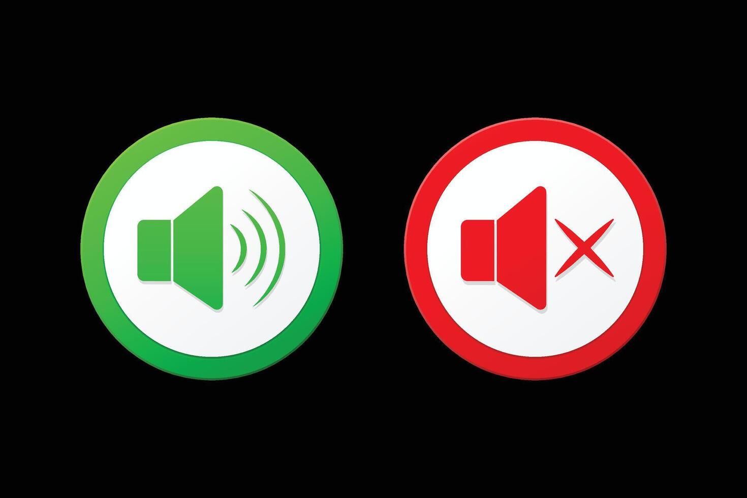 sound on and off icon design vector