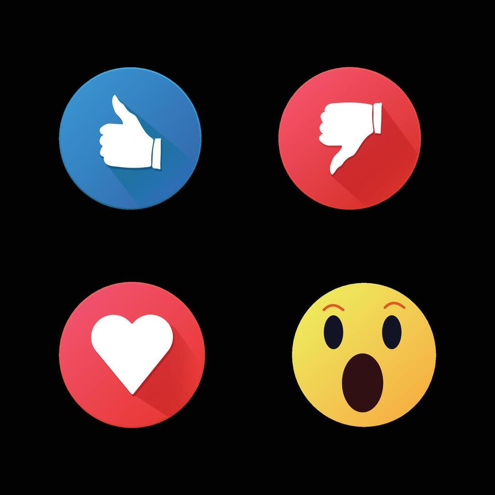 like and dislike riact icon set design vector