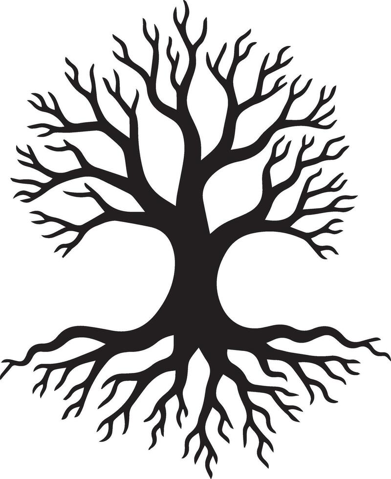 Artistic Vision Through Black and White Trees vector