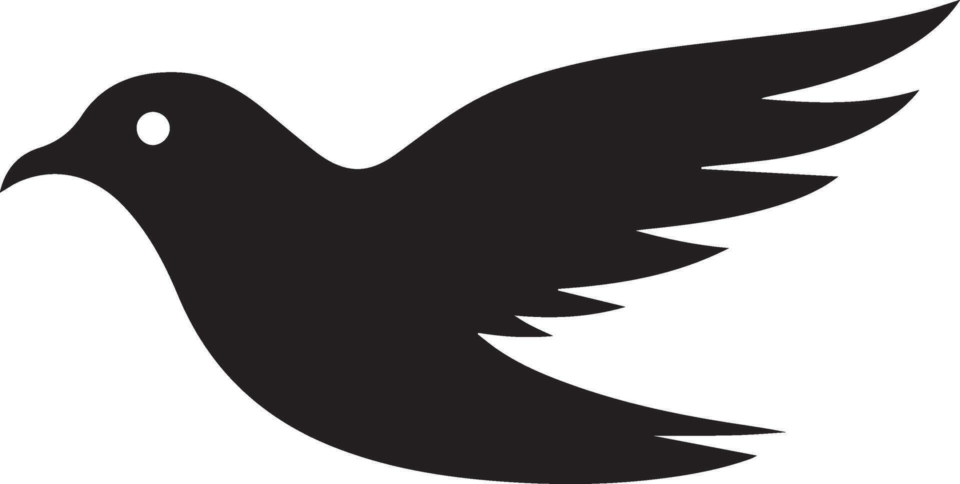 Elegance of a Black and White Bird vector
