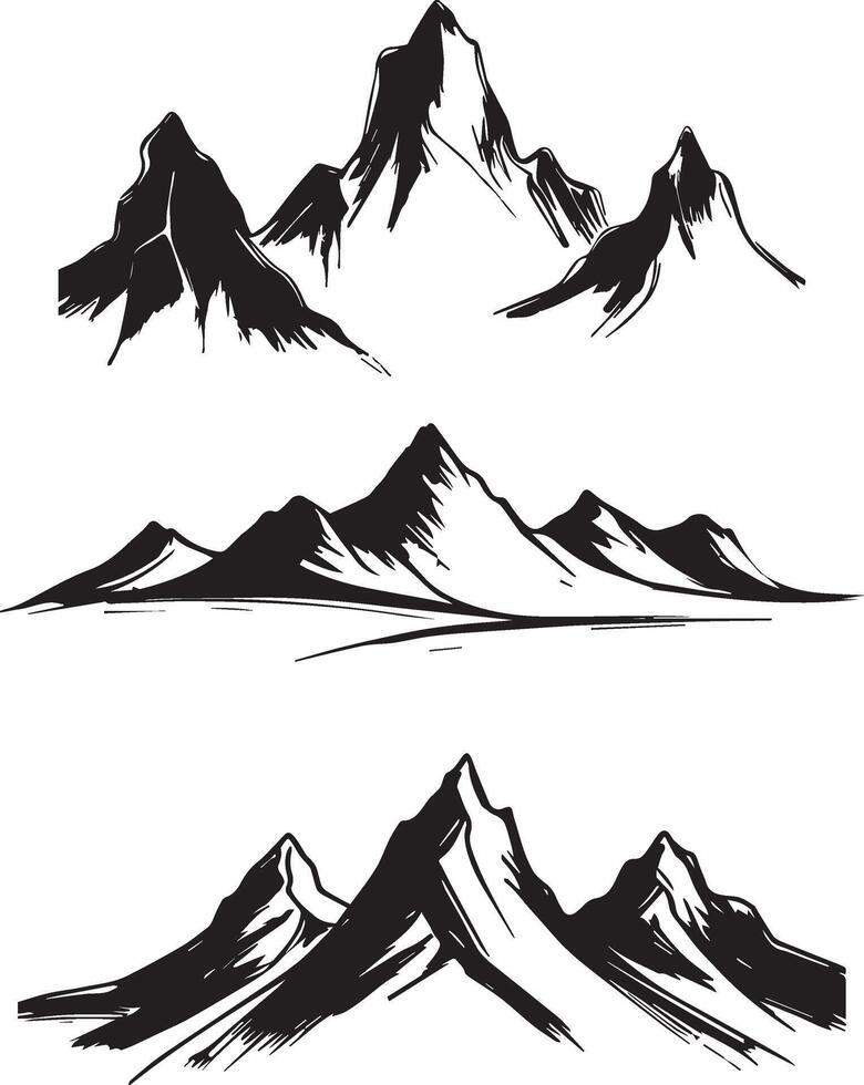 Minimal mountain icon perfect for travel, nature, and outdoor brands vector