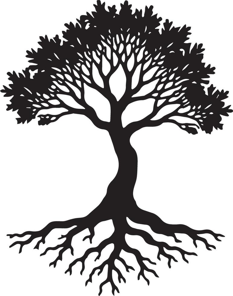 Nature Captured in Monochrome Tree Design vector