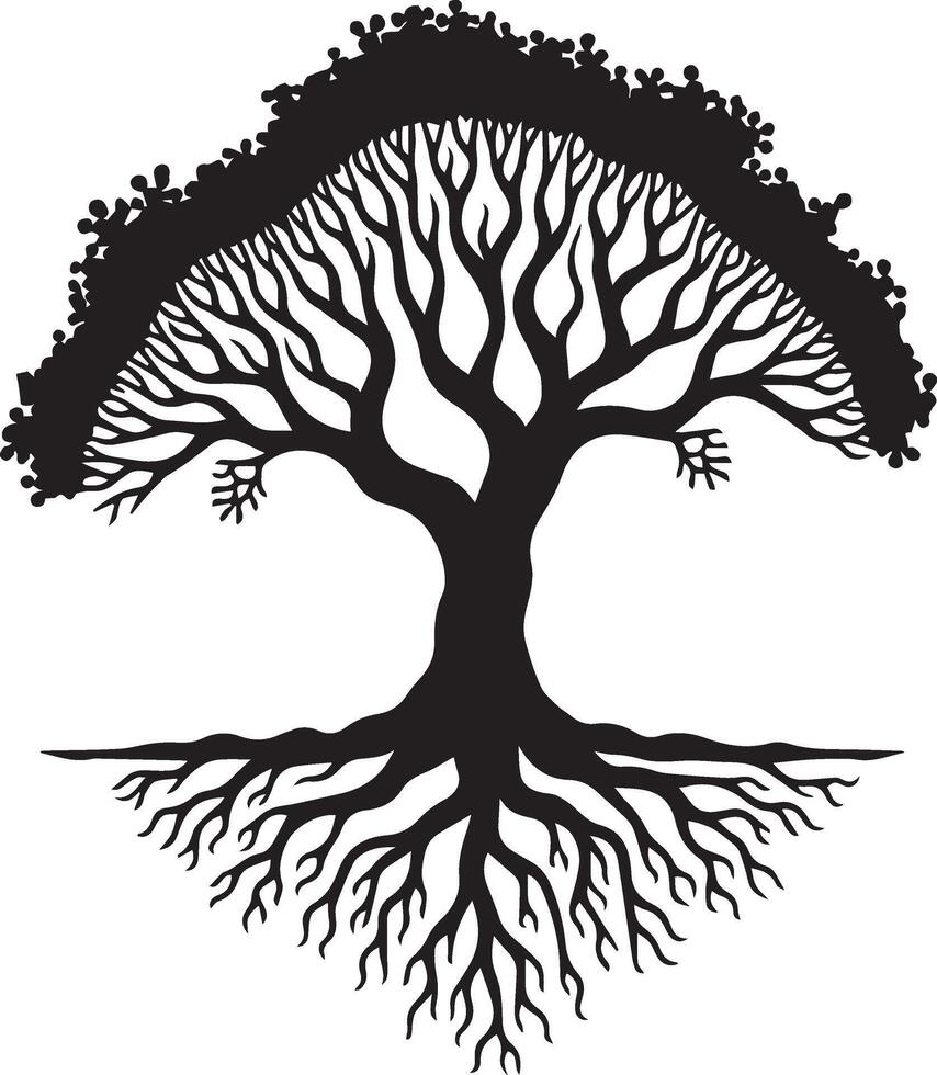 The Silent Beauty of Contrasting Trees vector