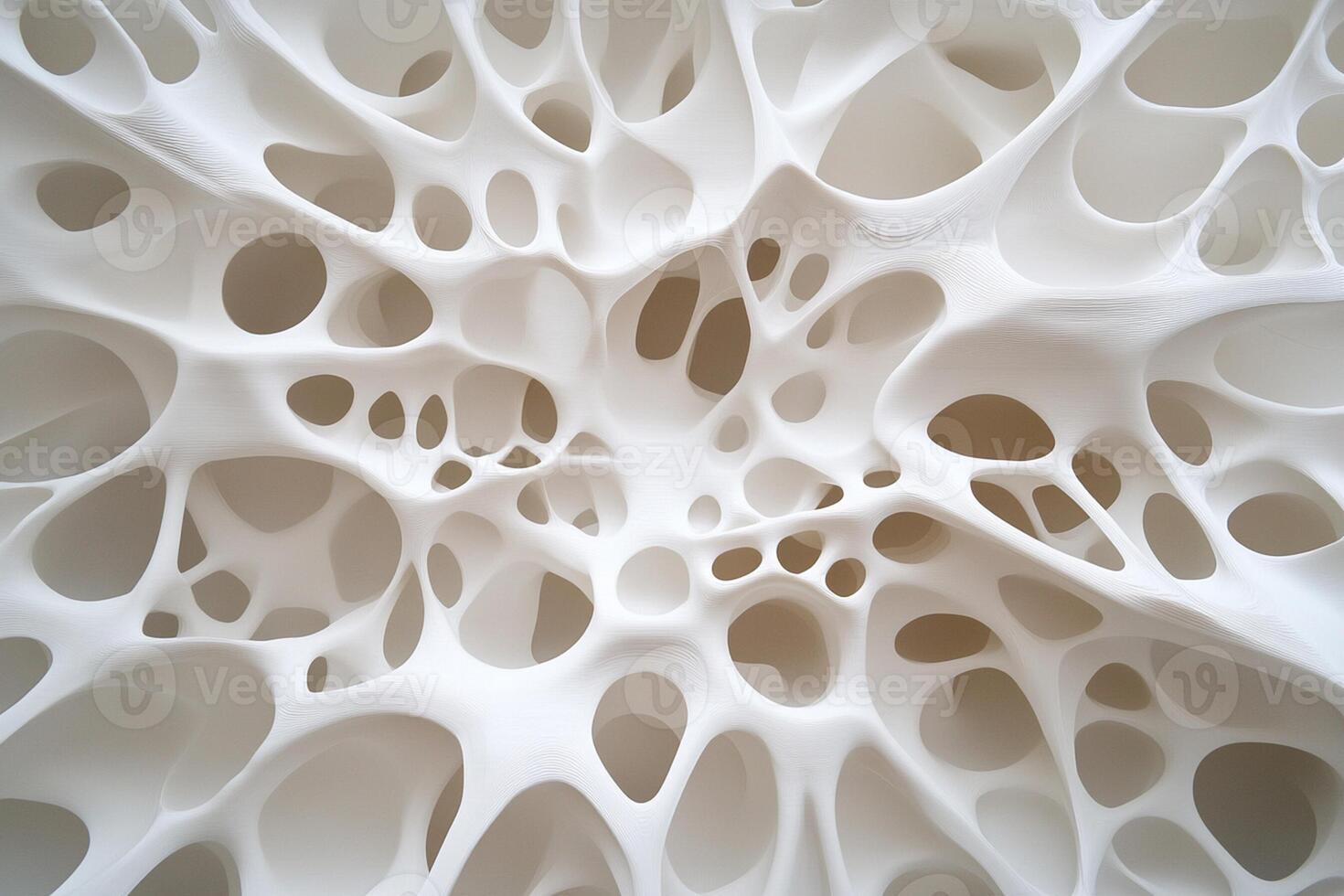 A close up of a white substance with holes photo