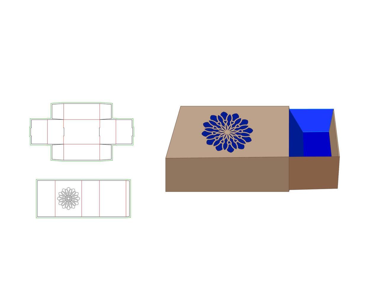 Ethnic decorative elements, Template with mandala Laser Cut vector