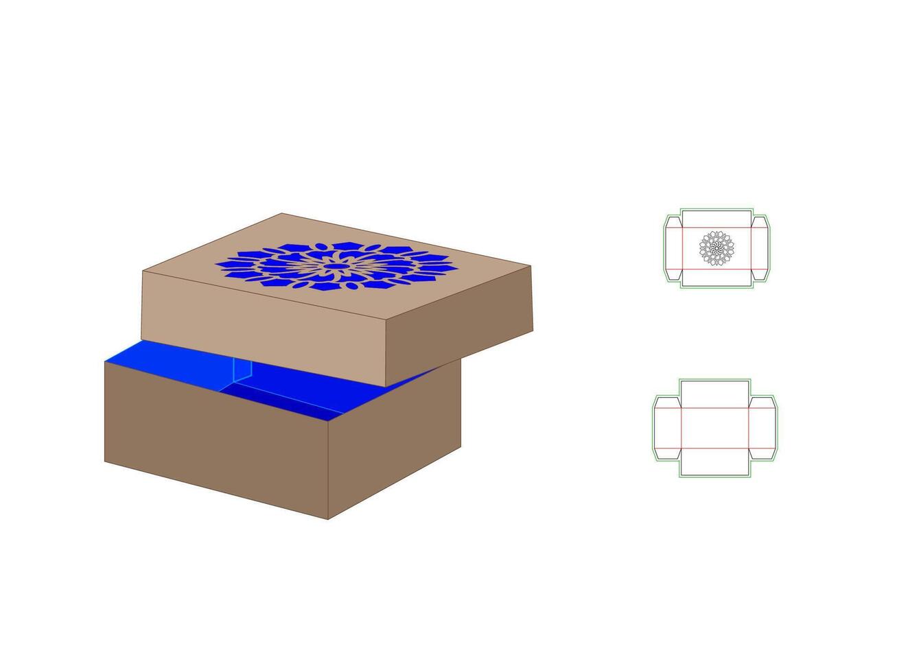 Packaging Design Craft Boxes Laser cut Dieline Template vector
